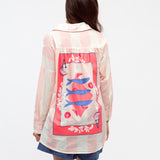 Sofia Shirt pink white