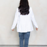 white linen blazer