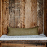 Luca Linen Long Lumbar - Olive