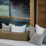 Luca Linen Long Lumbar - Olive