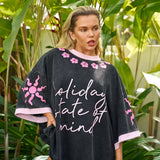 Holiday state of mind oversized tee