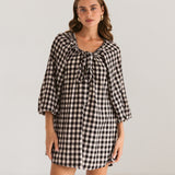 Black Gingham Dress