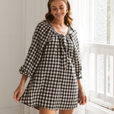 Black Gingham Dress
