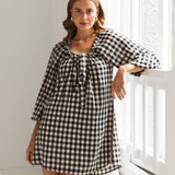 Black Gingham Dress