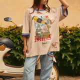 The Paris Love Notes Tee - Cream