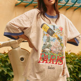 The Paris Love Notes Tee - Cream