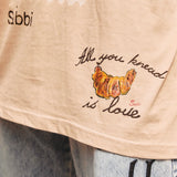 The Paris Love Notes Tee - Cream
