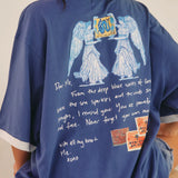 The Greece Love Notes Tee - Blue