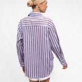 burgandy blue top