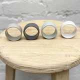 flax napkin ring duck egg