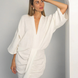 Zyra V Neck Dress - White