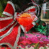 Candy Cane Coupe Glass - 2P Set