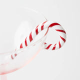 Candy Cane Coupe Glass - 2P Set