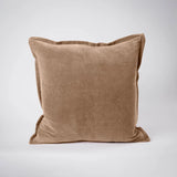 Evelyn velvet cushion natural