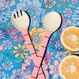 Iced Vovo Stripe Salad Servers Set