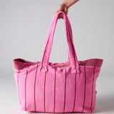 Iced Vovo Stripe Terry Oversized Beach Bag