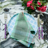 Jewel Of The Nile Tartan Linen - 4P Napkin Set