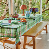 Jewel Of The Nile Tartan Linen Tablecloth - Round