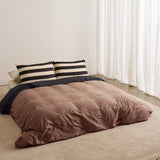 Quilt Cover - Organic Cotton - Vanilla Bean Stripes