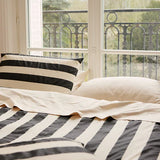 Quilt Cover - Organic Cotton - Vanilla Bean Stripes