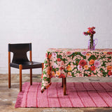 Rose Garden Linen Tablecloth - Round