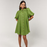 La Boheme girls Peyton Mini Dress Green Gingham